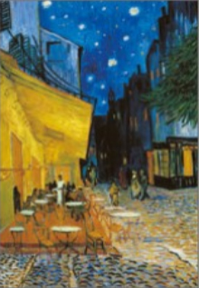 Ansichtkaart PC066 - Caf‚terras bij avond, Vincent van Gogh