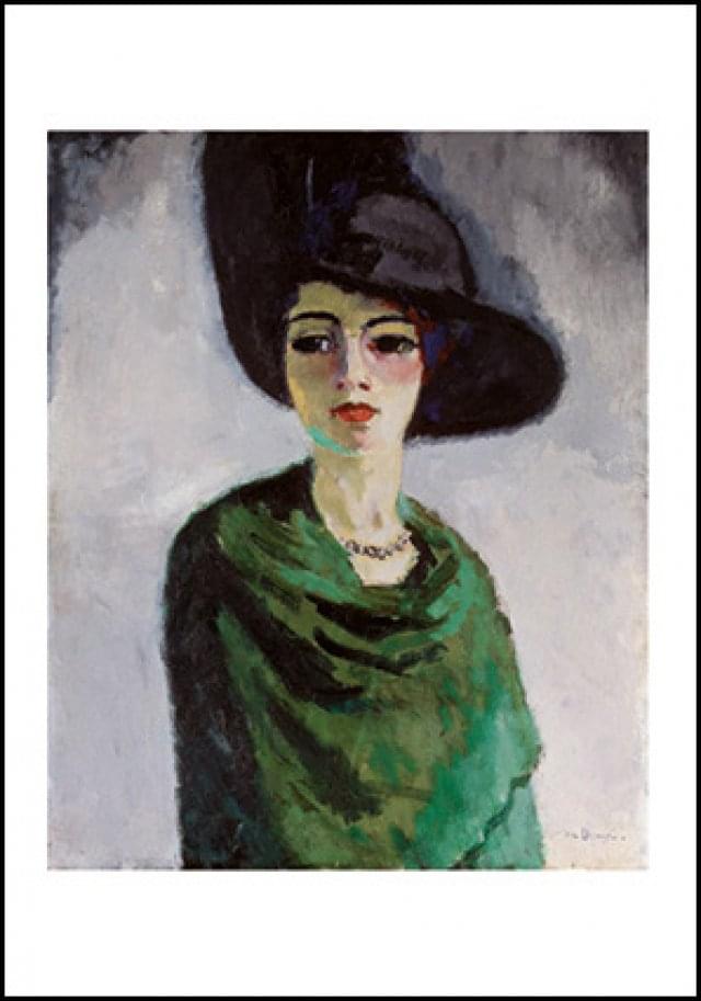 Ansichtkaart PC1670 - Lady in black hat, Kees van Dongen