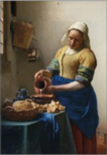 Ansichtkaart PC3356 - Het melkmeisje, Johannes Vermeer