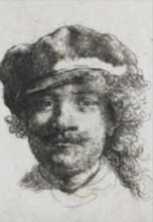 Ansichtkaart PC5062 - Zelfportret met pen, Rembrandt van Rijn