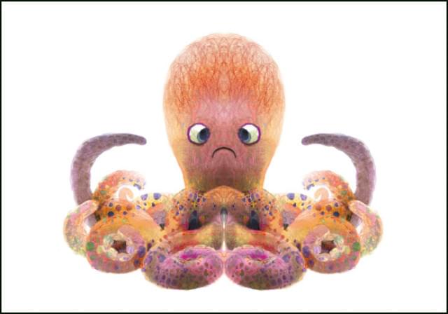 Ansichtkaart PC5819 - Raar (Octopus) - Mark Janssen