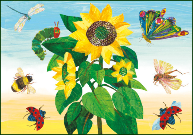 Ansichtkaart PC6097- Nature, the very hungry caterpillar, Eric Carle