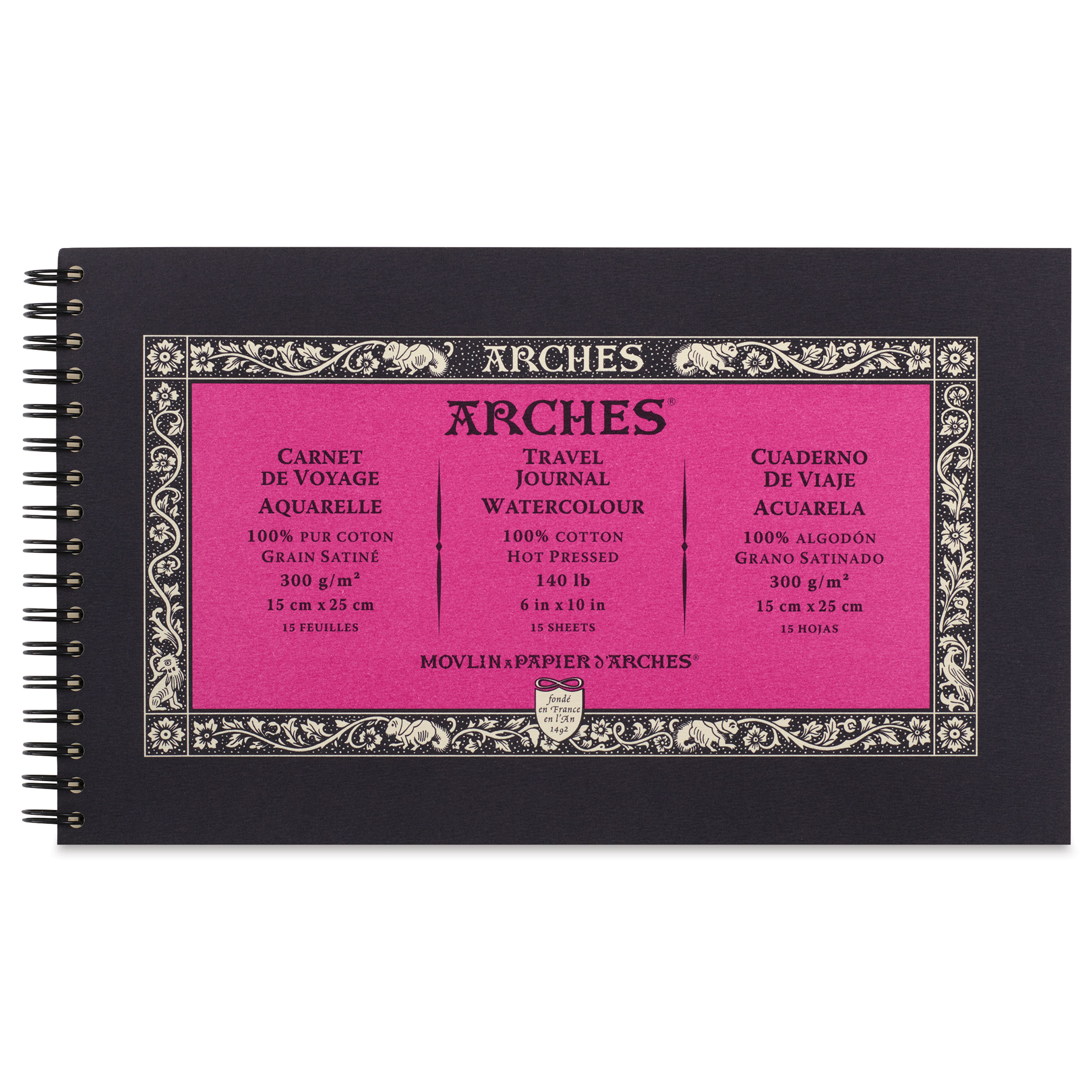 Arches hot pressed 300gr travel journal 15x25