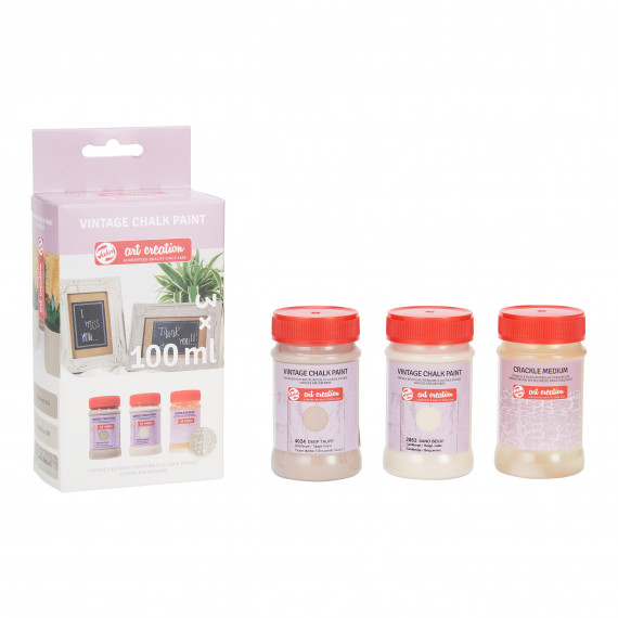 ArtCreation vintage chalk paint - beige - 3x100ml