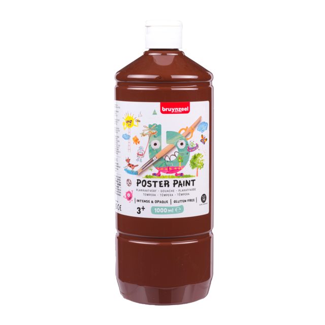 Bruynzeel plakkaatverf 1000ml - 400 bruin