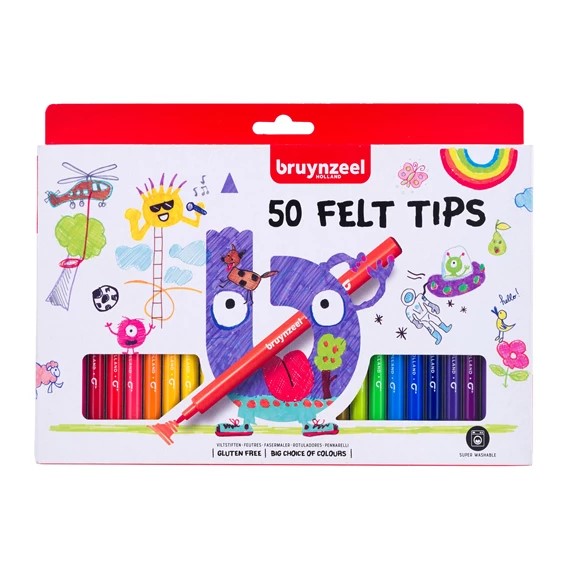 Bruynzeel viltstift - set 50