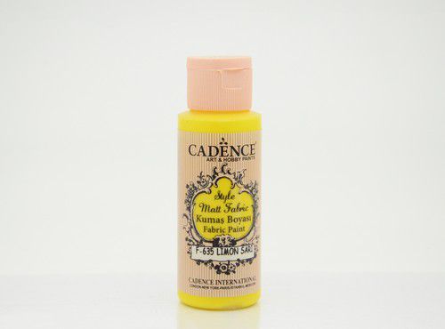 Cadence matt textielverf 59ml - 0635 lemon yellow