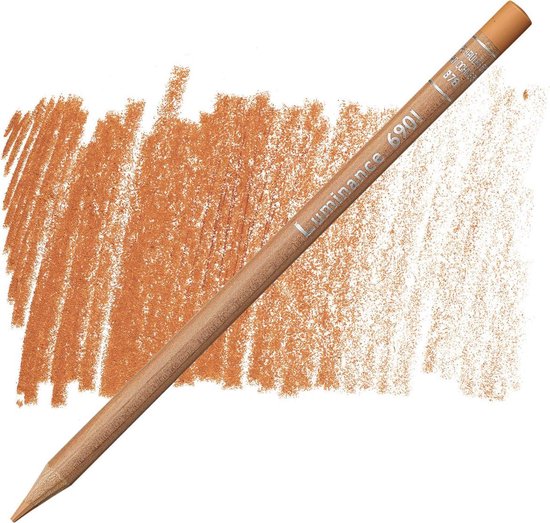 Caran d'ache luminance - 876 burnt ochre 50%