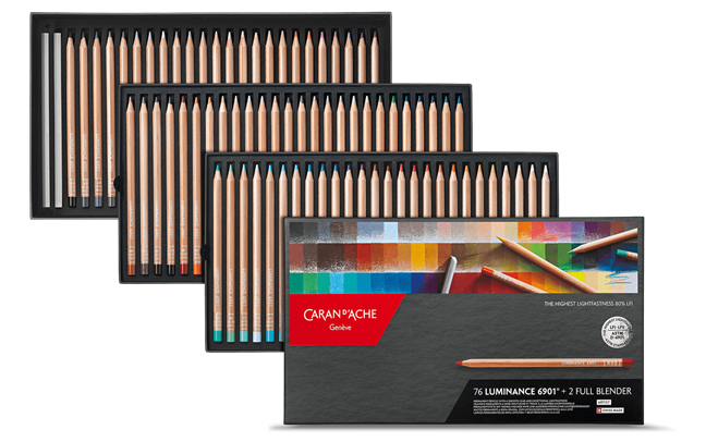 Caran d'ache luminance - set 76 & 2 blenders