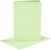 Card making - set 6 kaarten met enveloppe – A6 lichtgroen