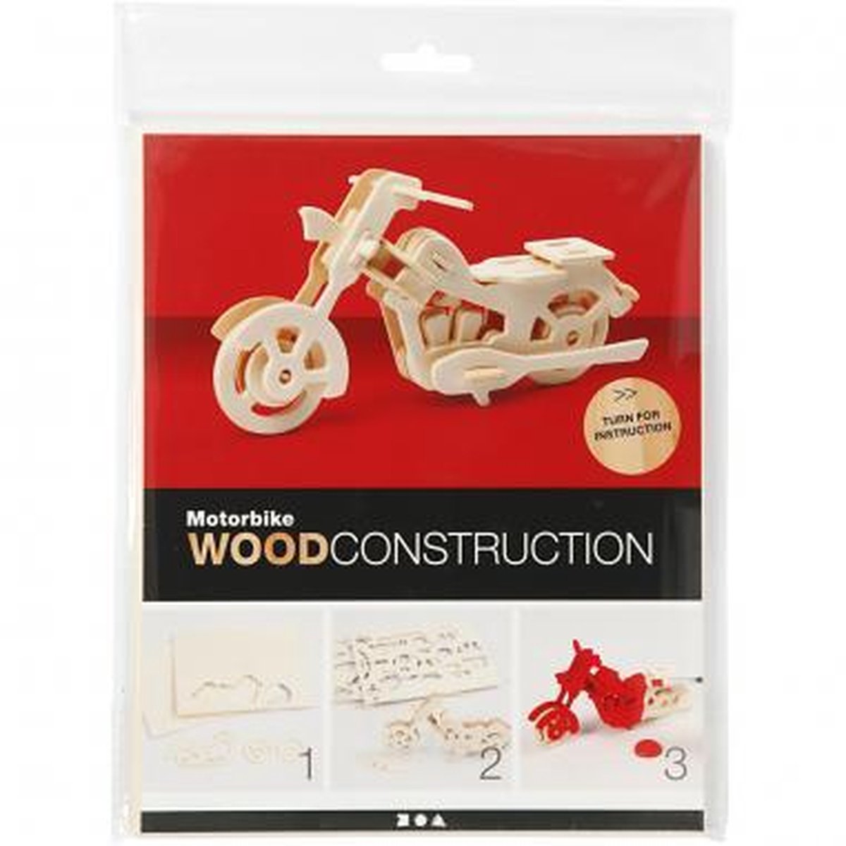 CCHobby 3D houten puzzel – motorfiets