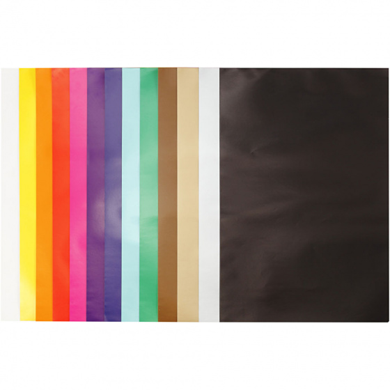 CCHobby glanspapier/sitspapier 50vel assorti 24x32