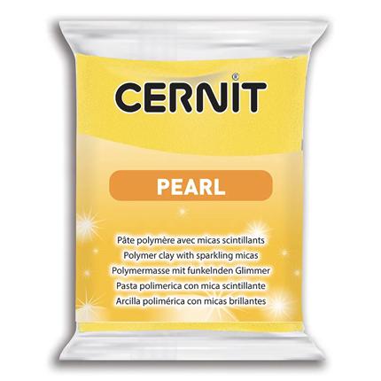 Cernit pearl - geel 56gr