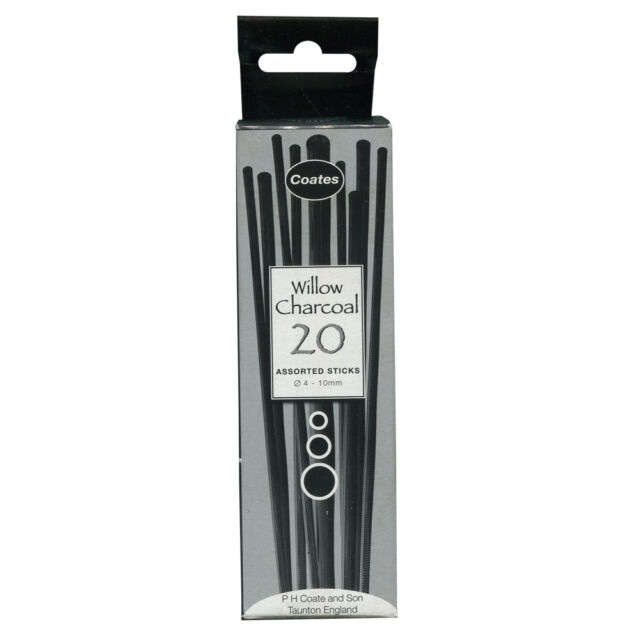 Coates Houtskool dun 20 stuks 4 - 10 mm