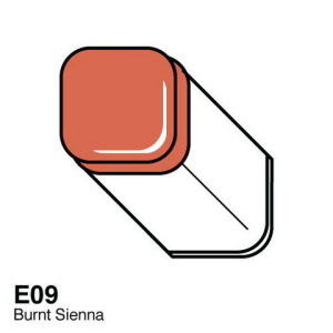 Copic marker E09 burnt sienna