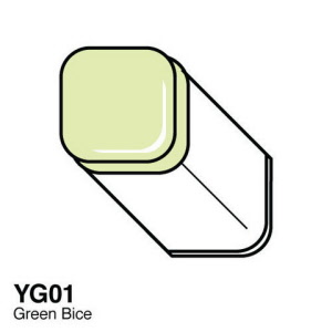 Copic marker YG01 green bice