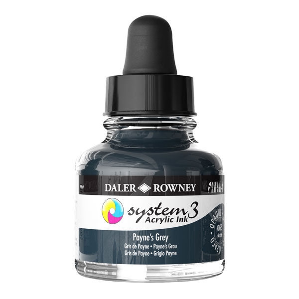 DalerRowney System3 acrylic ink 065 Payne's grey, 29,5ml