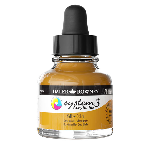 DalerRowney System3 acrylic ink 663 Yellow Ochre, 29,5ml