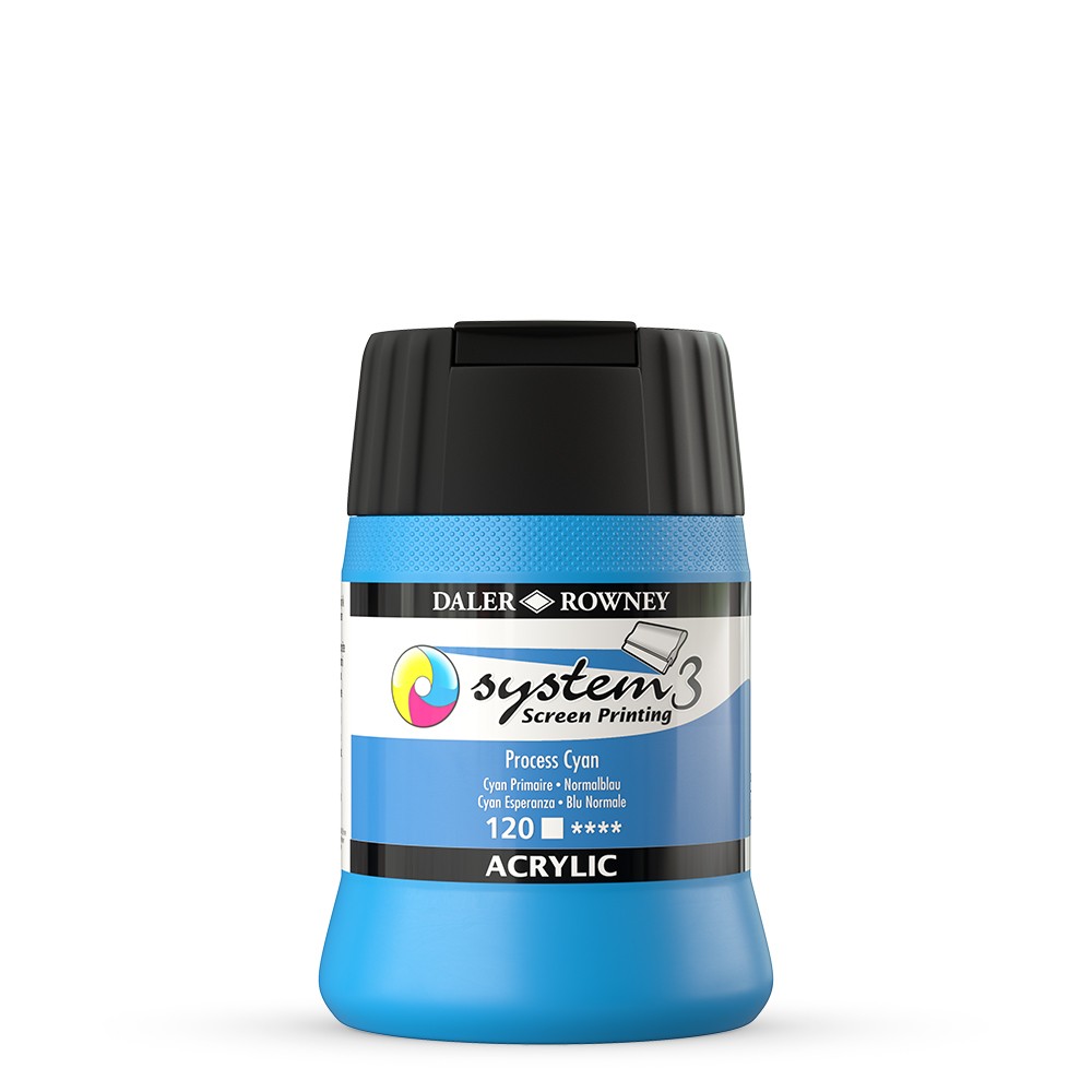 DalerRowney System3 screenprinting Acryl 250ml - 120 process cyan