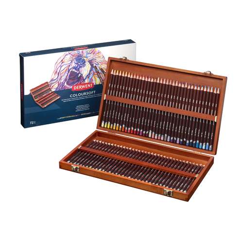 Derwent Coloursoft set 72 hout