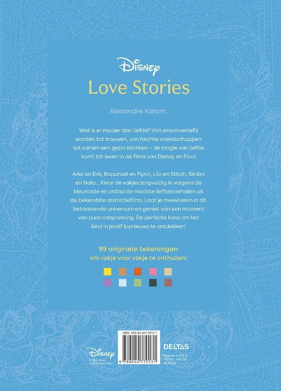 Disney Love stories Kleuren op nummer voor volwassenen