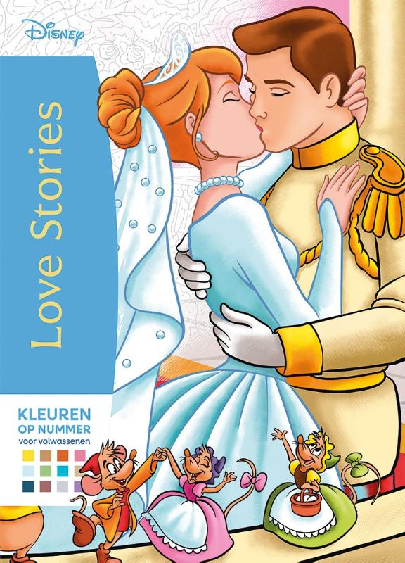Disney Love stories Kleuren op nummer voor volwassenen