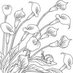 Doek katoen voorbedrukt - 30 x 30 calla