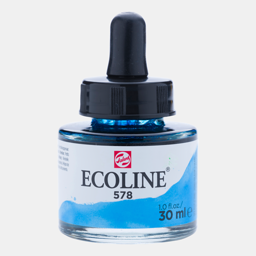 Ecoline 30ml - 578 hemelsblauw cyaan