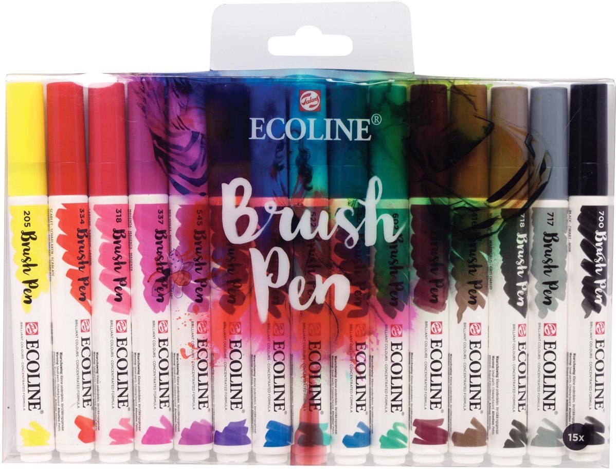Ecoline brushpen - set 15