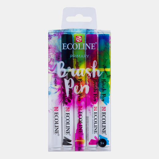 Ecoline brushpen - set 5 primary