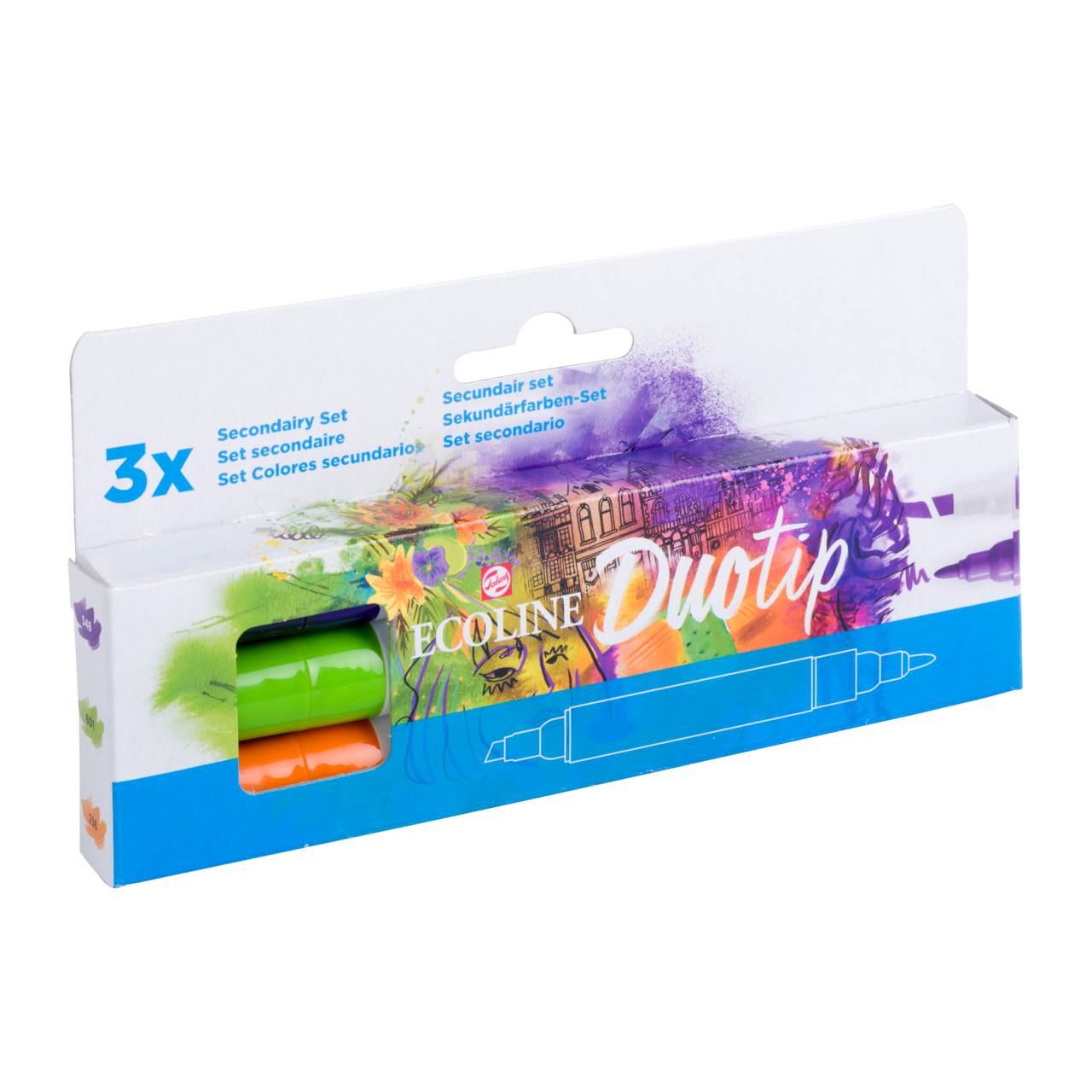Ecoline duotip - set 3 secundair