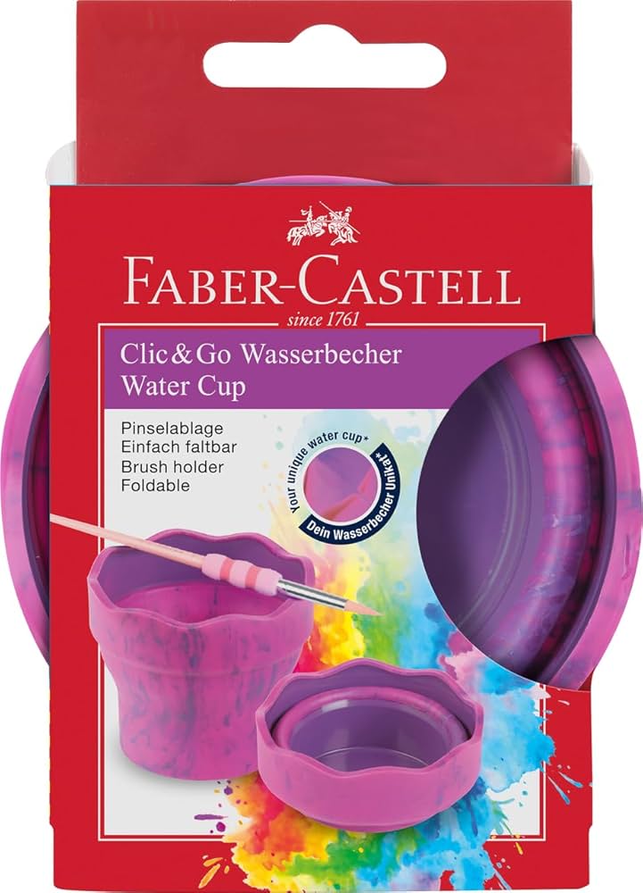 Faber Castell - Click en go waterbakje roze