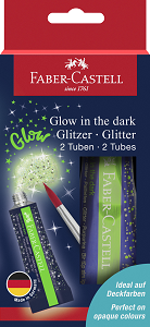Faber-Castell glow in the dark glitter - 2x12ml