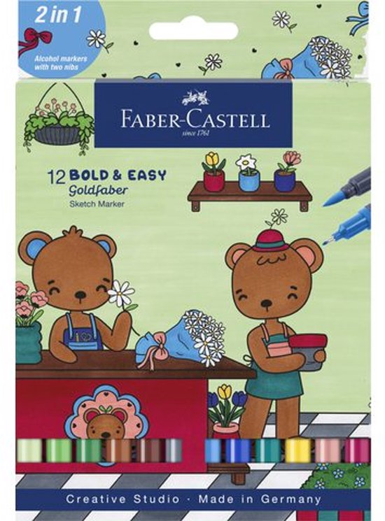 Faber-Castell goldfaber alcohol marker - set 12 bold en easy