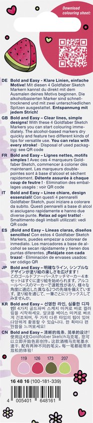 Faber-Castell goldfaber alcohol marker - set 4 bold en easy- world of fruit