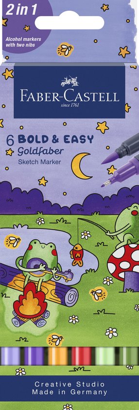 Faber-Castell goldfaber alcohol marker - set 6 bold en easy