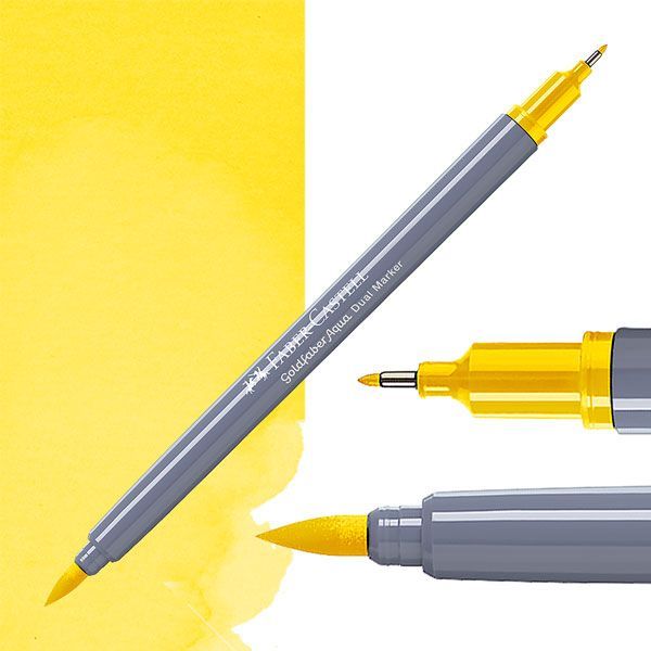 Faber-Castell Goldfaber aqua dual markers - 107 cadmium yellow