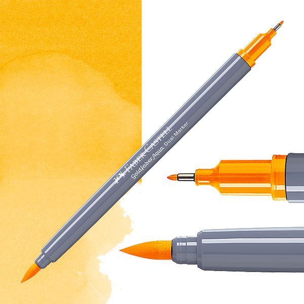 Faber-Castell Goldfaber aqua dual markers - 109 dark chrome yellow