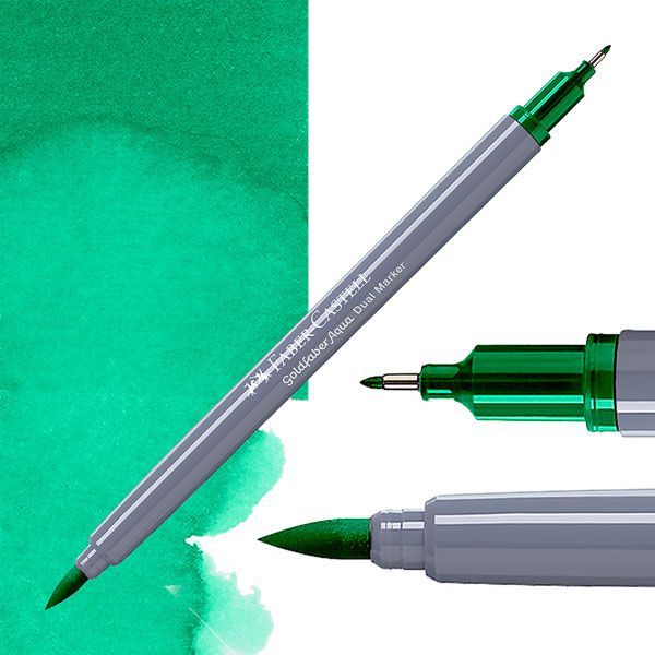 Faber-Castell Goldfaber aqua dual markers - 163 emerald green
