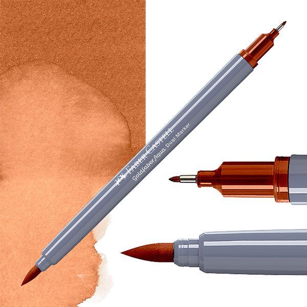 Faber-Castell Goldfaber aqua dual markers - 187 burnt ochre