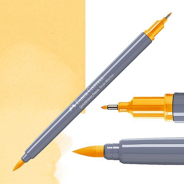 Faber-Castell Goldfaber aqua dual markers - 208 middle chrome yellow