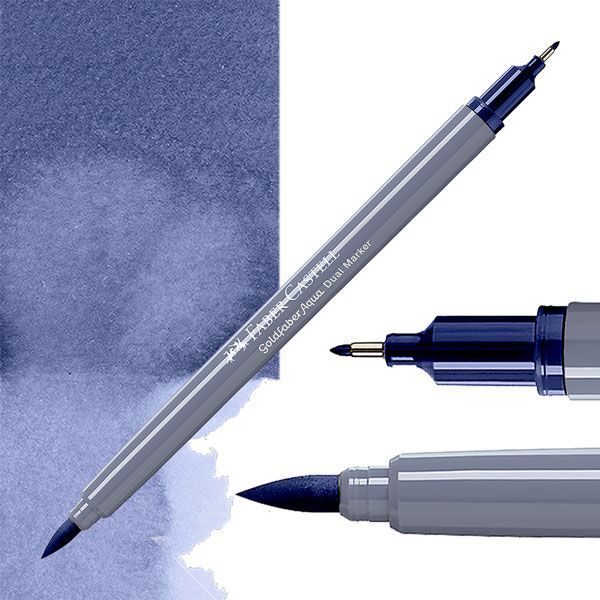 Faber-Castell Goldfaber aqua dual markers - 247 indanthrene blue