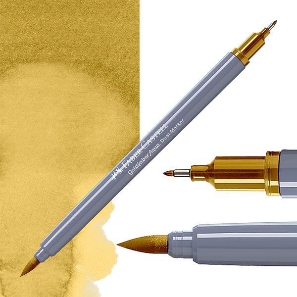 Faber-Castell Goldfaber aqua dual markers - 269 green ochre