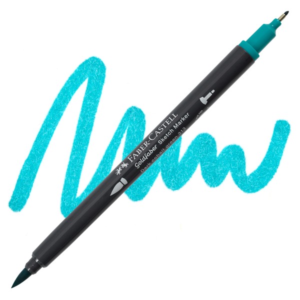 Faber-Castell goldfaber sketch dualmarker - 313 dark cobalt green
