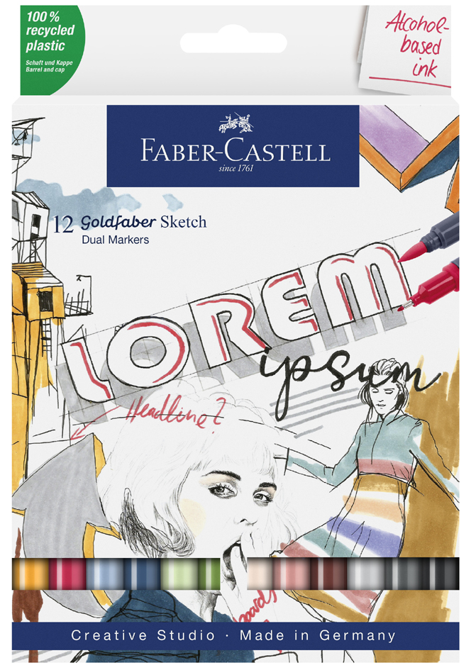 Faber-Castell goldfaber sketch dualmarker - set 12