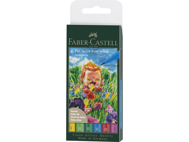 Faber-Castell Pitt artist pens brush - set 6 springtime