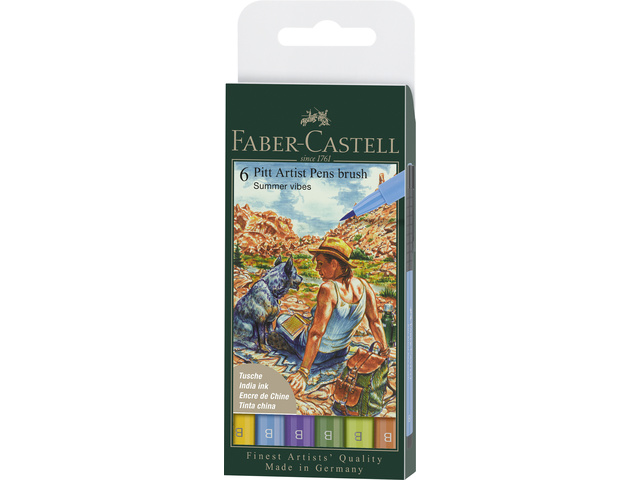 Faber-Castell Pitt artist pens brush - set 6 summer vibes