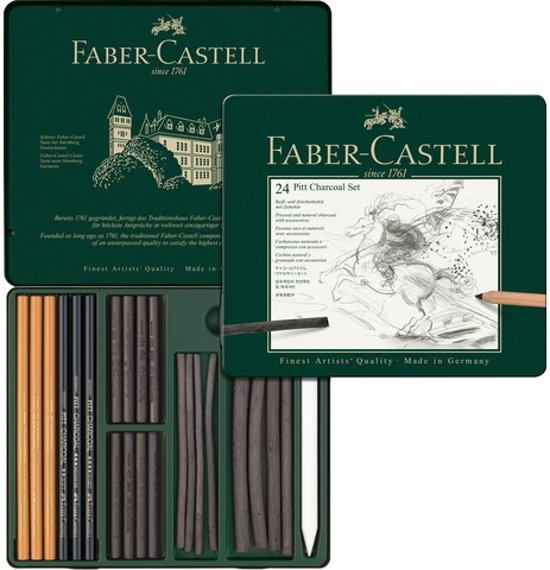 Faber-Castell Pitt houtskool set 24