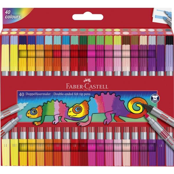 Faber-Castell Viltstift Duo - 40 stuks