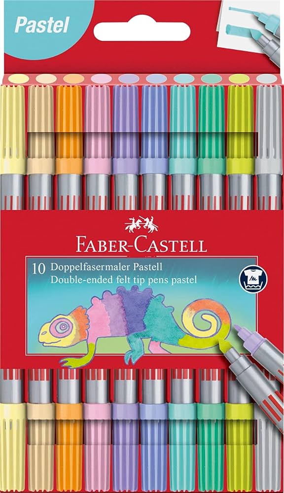 Faber-Castell Viltstift Duo Pastel - 10 stuks